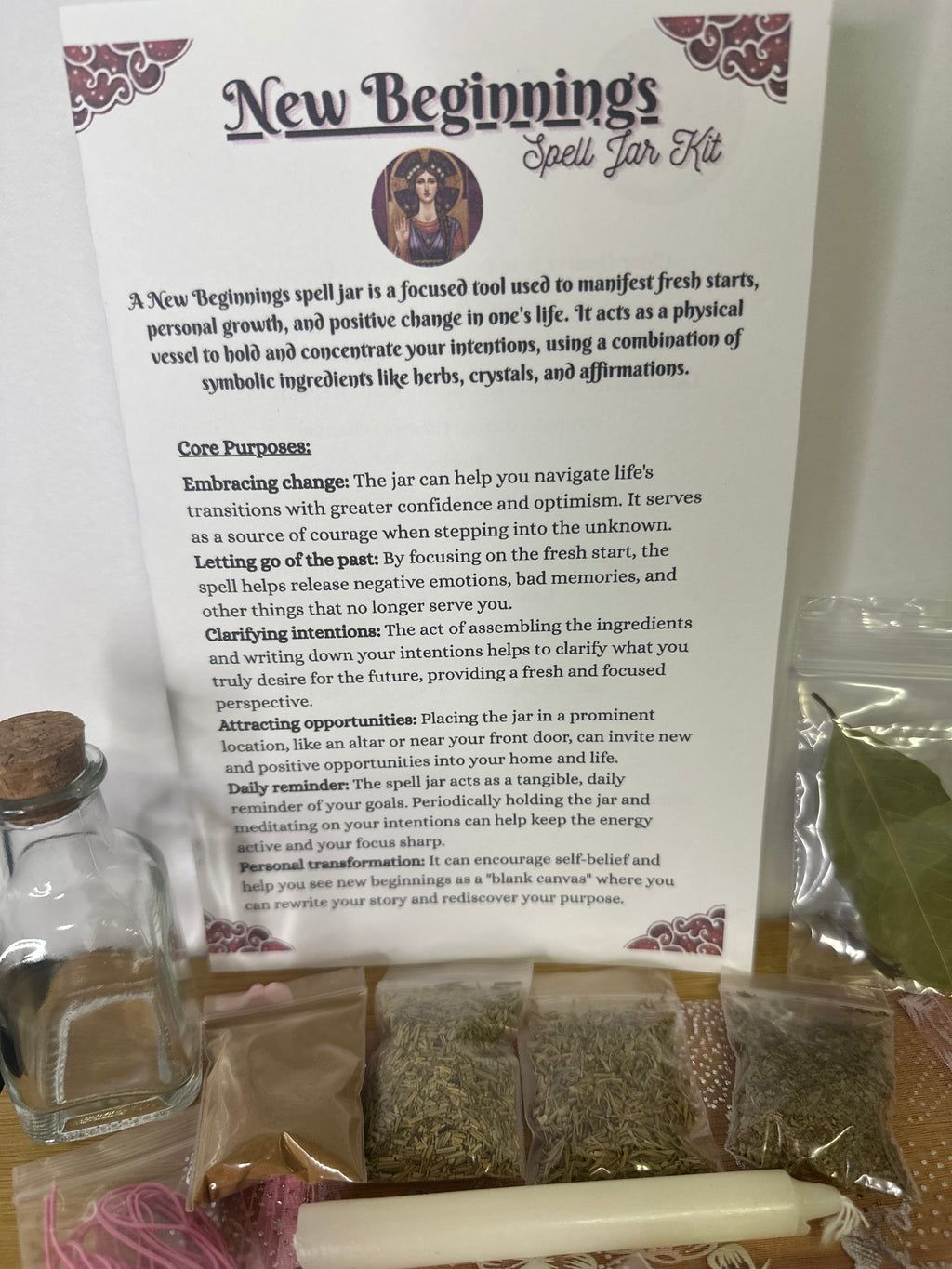 Triple Goddess Series – The Maiden-New Beginnings Spell Jar Kit