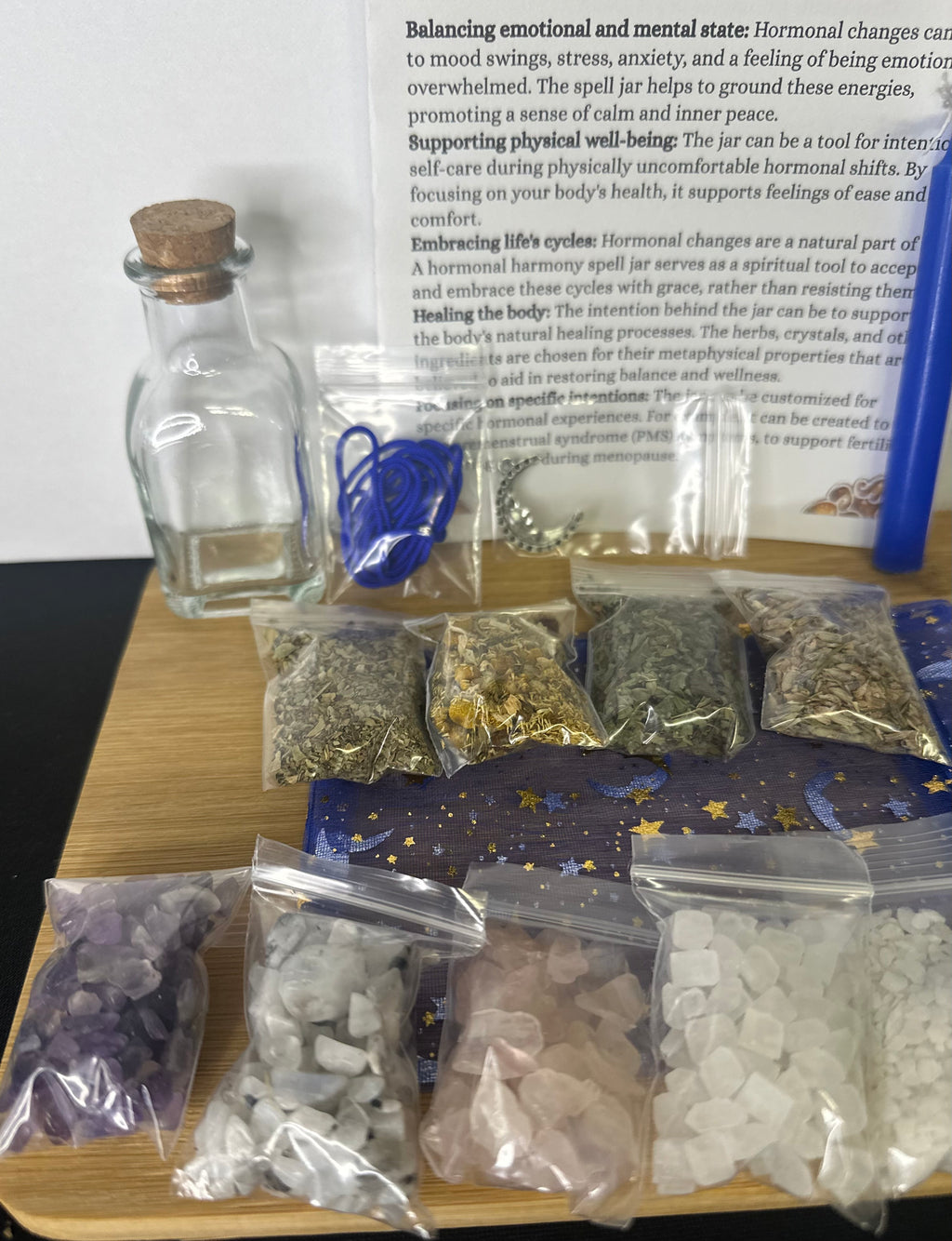 Thje Triple Goddess Series- The Crone- Hormonal Harmony Spell Jar kit