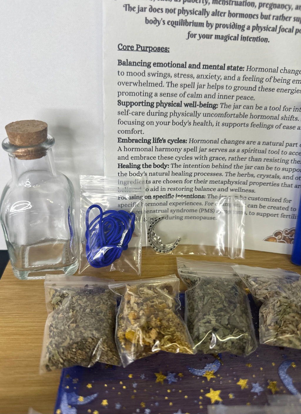 Thje Triple Goddess Series- The Crone- Hormonal Harmony Spell Jar kit