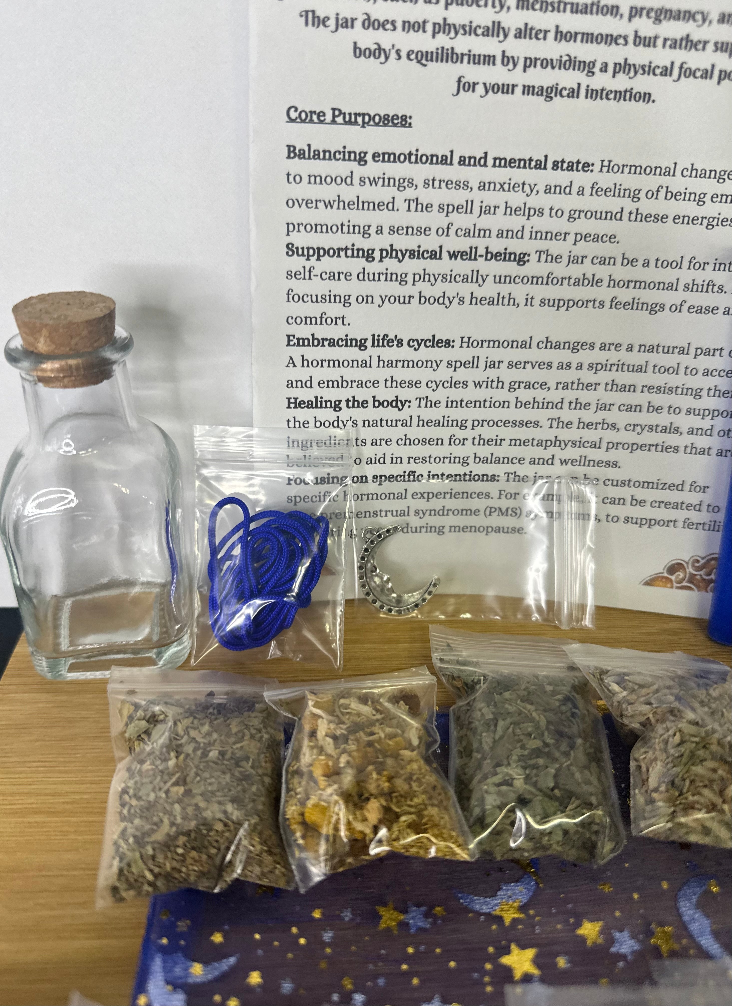 Thje Triple Goddess Series- The Crone- Hormonal Harmony Spell Jar kit