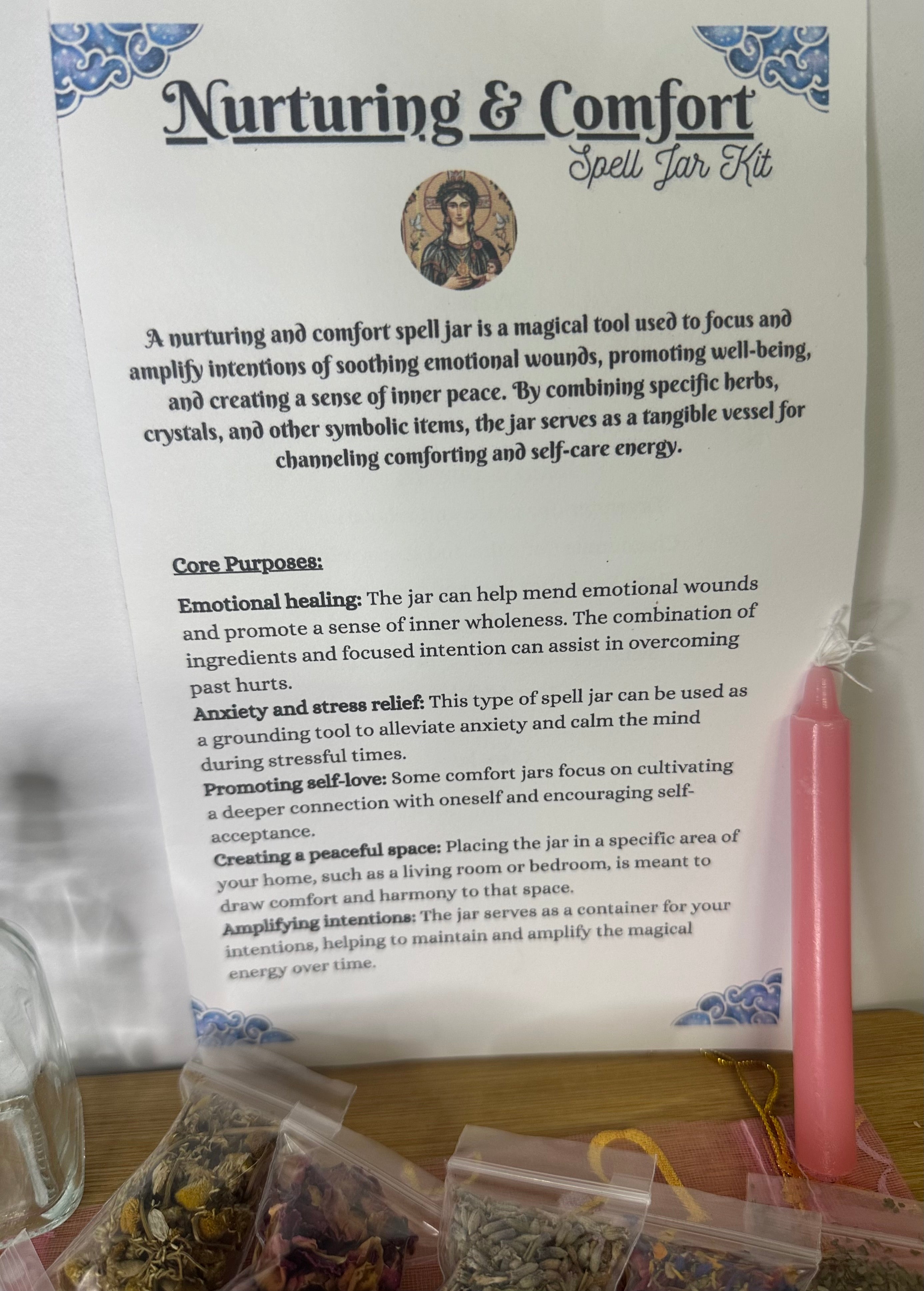 Triple Goddess Series – The Mother-Nurturing & Comfort Spell Jar Kit