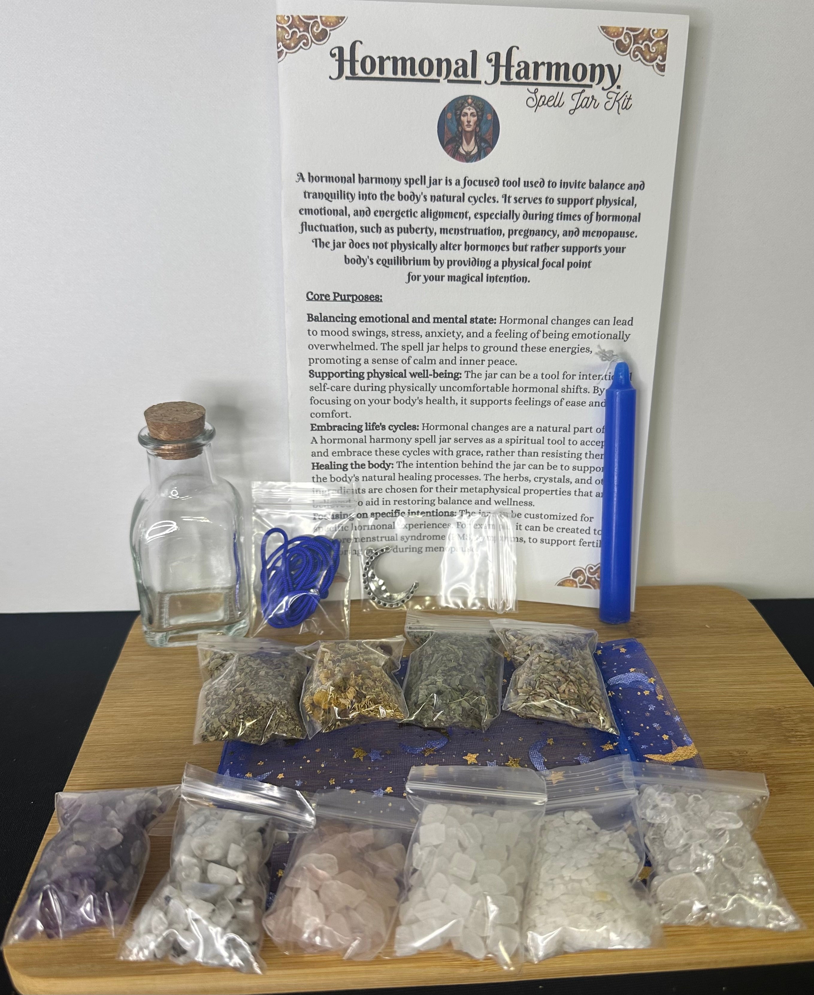 Thje Triple Goddess Series- The Crone- Hormonal Harmony Spell Jar kit