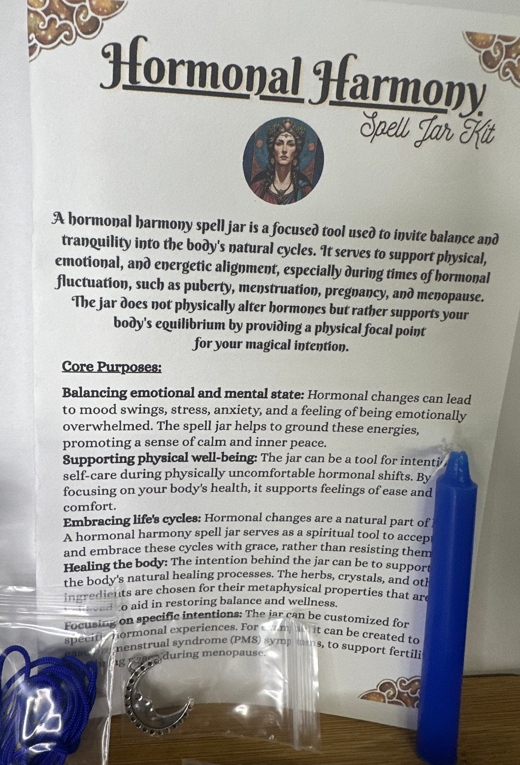 Thje Triple Goddess Series- The Crone- Hormonal Harmony Spell Jar kit