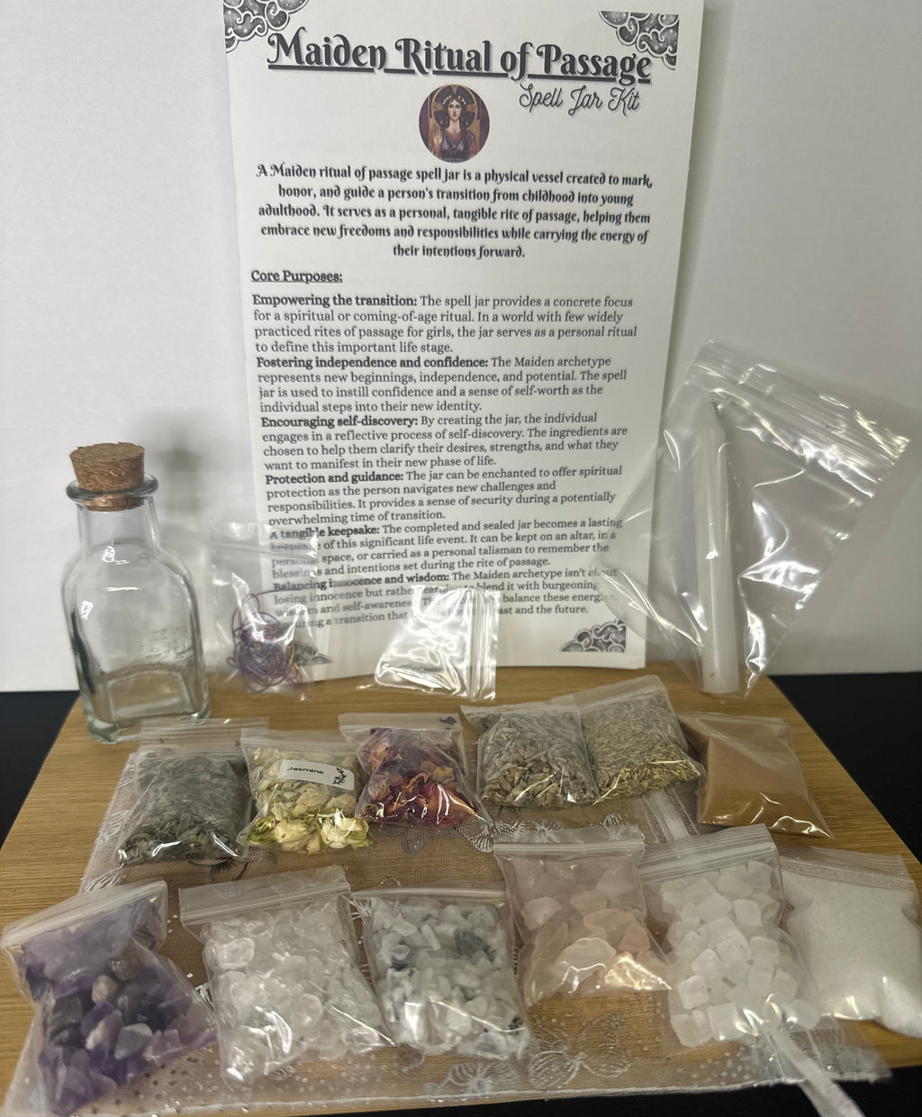 Triple Goddess Series – The Maiden -Ritual of Passage Spell Jar Kit