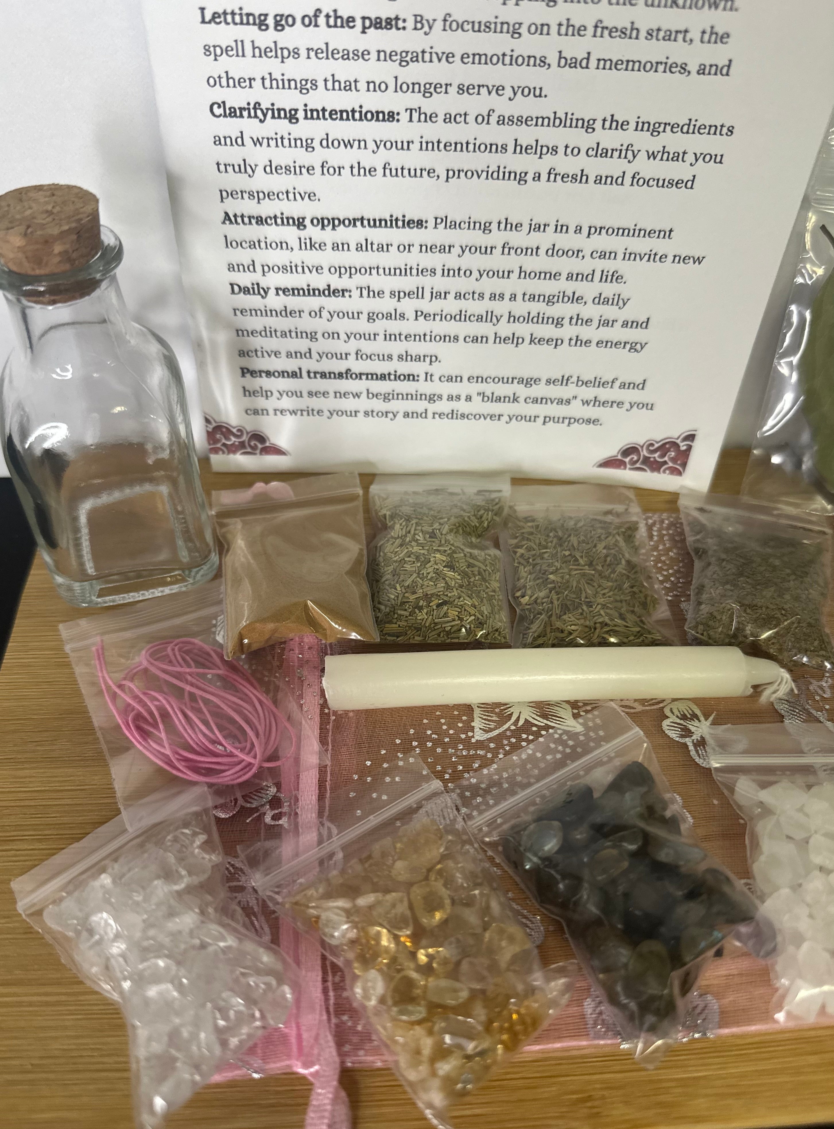Triple Goddess Series – The Maiden-New Beginnings Spell Jar Kit