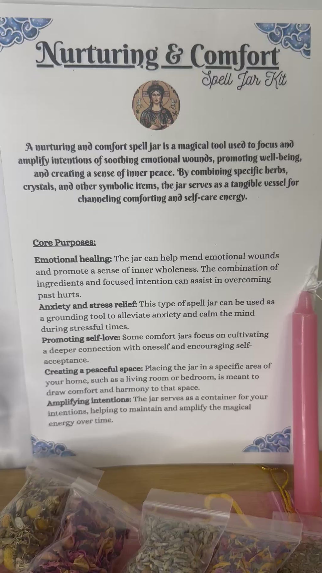 Triple Goddess Series – The Mother-Nurturing & Comfort Spell Jar Kit